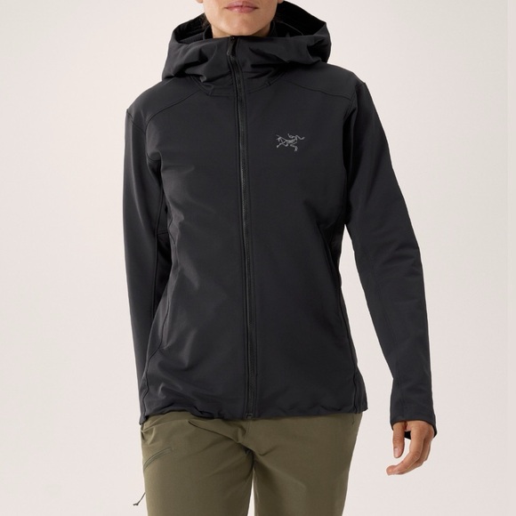 Arc'teryx Jackets & Blazers - Arc’teryx Gamma Hoody Jacket Womens XL Black Nylon Outdoor Hiking Wind Breaker